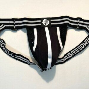 BREEDWELL Size XL Nylon Buckle Athletic Supporter - Black/White - Jock